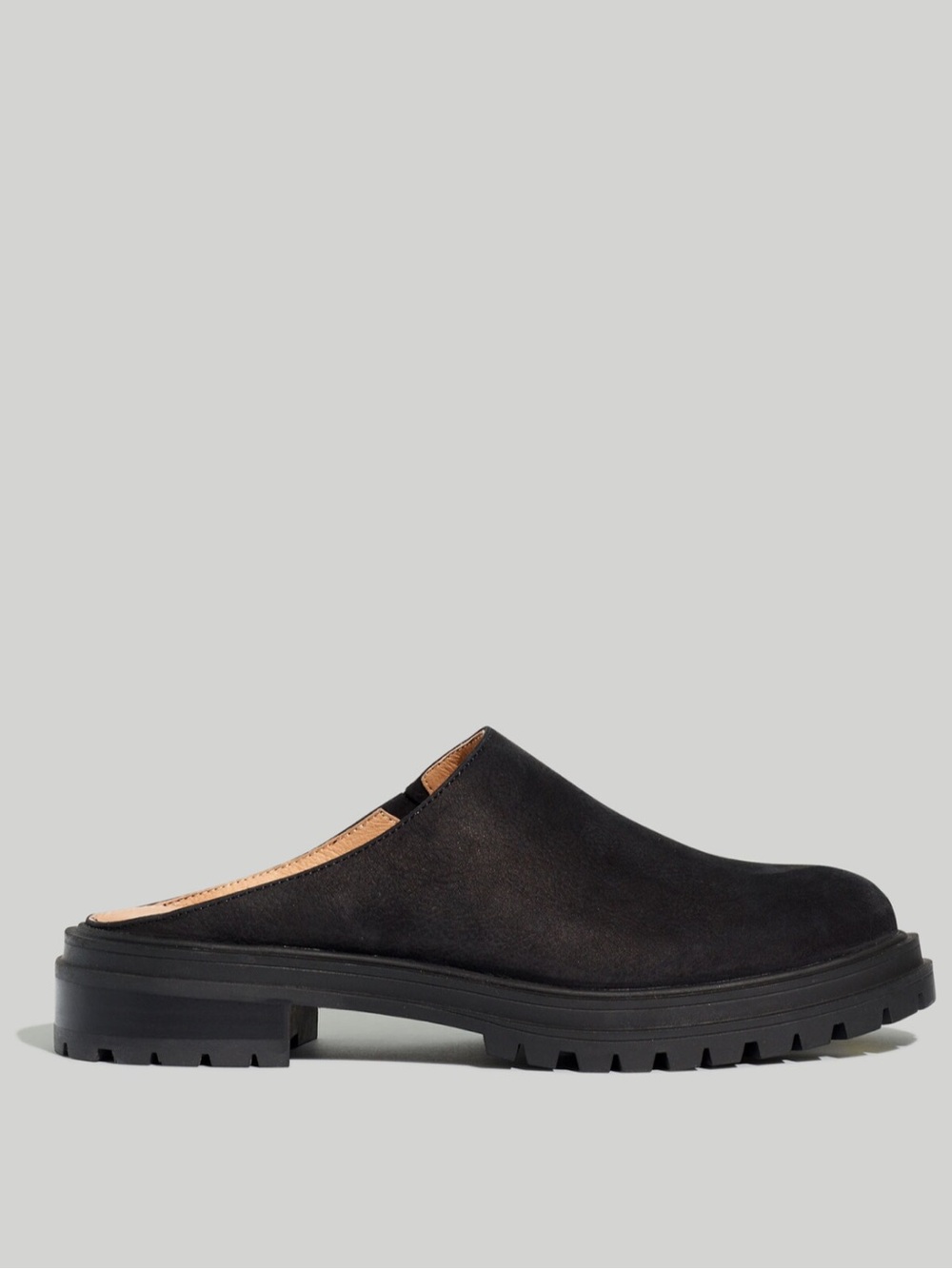 Madewell The Bradley Lugsole Mules i” True Black” Nubuck Size 9